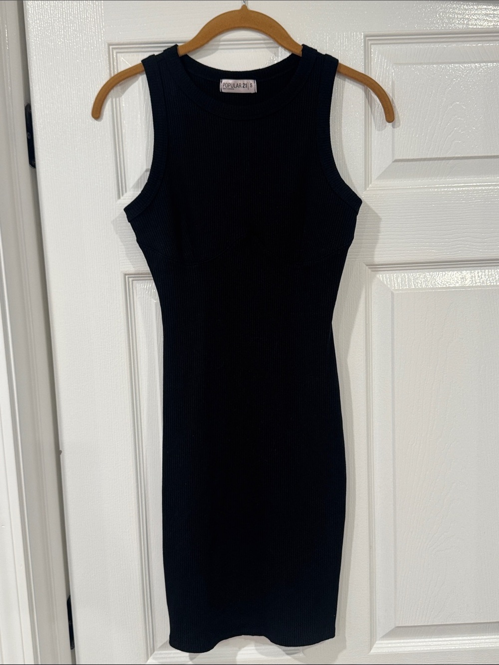 popular 21 Black Ribbed Mini Dress